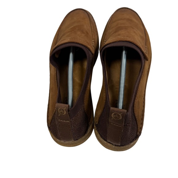 Born Mens Brown Leather Fabric Slip On Loafers H69006 Handcrafted Shoes Size 13M main image 8
